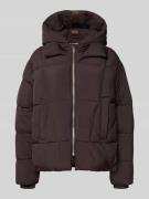 Smith and Soul Steppjacke mit Kapuze und Reißverschluss in Dunkelbraun...