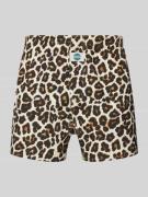 Deal Shorts mit Label-Detail in Beige, Größe L