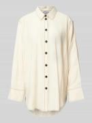 JAKE*S STUDIO WOMAN Hemdbluse mit Ziernähten in Ecru, Größe 40