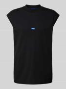 Hugo Blue Tanktop mit Label-Badge Modell 'Navertz' in Black, Größe XXL
