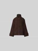 ROTATE Oversized Jacke mit Stehkragen in Schoko, Größe 34