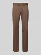 Christian Berg Men Chino mit französischen Eingrifftaschen in Taupe, G...