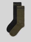 BOSS Socken aus Baumwoll-Mix im 2er-Pack Modell 'RS SPORT' in Oliv, Gr...