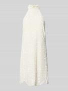 YAS Knielanges Cocktailkleid mit Paillettenbesatz Modell 'MIRA' in Off...