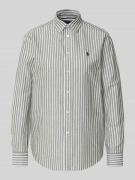 Polo Ralph Lauren Regular Fit Hemdbluse aus Baumwoll-Leinen-Mix in Oli...