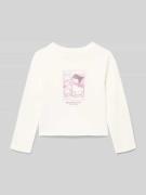 Mango Longsleeve mit Motiv-Print in Offwhite, Größe 116