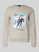 Polo Ralph Lauren Regular Fit Sweatshirt aus Baumwoll-Mix in Hellgrau ...