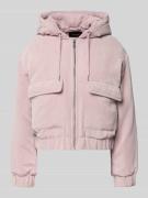 Only Regular Fit Bomberjacke mit Kapuze Modell 'SUVA' in Rosa, Größe L