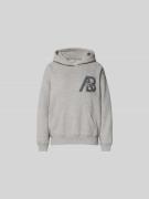Anine Bing Relaxed Fit Hoodie mit Logo-Detail in Mittelgrau Melange, G...