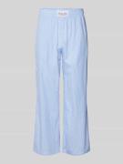 ANOTHER COTTON LAB Straight Leg Pyjama-Hose mit Label-Patch in Blau, G...