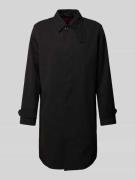 HUGO Mantel mit Umlegekragen Modell 'Maver' in Black, Größe S