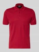 RAGMAN Regular Fit Poloshirt mit Brusttasche in Rot, Größe S