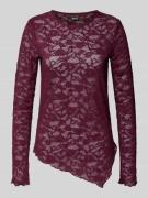 Gina Tricot Longsleeve aus Spitze in Bordeaux, Größe S