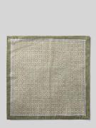 Verugia Einstecktuch aus reiner Seide mit Allover-Print in Schilf, Grö...