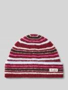 OH APRIL Beanie mit Label-Detail Modell 'Arlo' in Dunkelrot, Größe 1