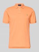 Polo Ralph Lauren Poloshirt mit Label-Stitching in Orange, Größe L