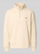 Levi's® Regular Fit Troyer mit Label-Detail in Beige, Größe L