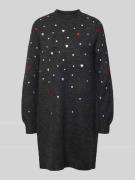 Tom Tailor Denim Loose Fit Strickkleid mit Stickereien in Dunkelgrau M...