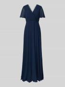 Christian Berg Cocktail Damen Abendkleid mit Spitzenbesatz in Dunkelbl...