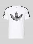adidas Originals T-Shirt mit Label-Stitching in Weiss, Größe L