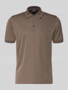 RAGMAN Regular Fit Poloshirt mit Brusttasche in Taupe, Größe 3XL