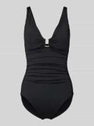 Lauren Ralph Lauren Badeanzug mit Raffung in Black, Größe L