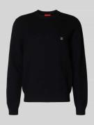 HUGO Regular Fit Pullover mit Schurwoll-Anteil Modell 'SETAL' in Black...