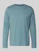 Schiesser Longsleeve mit geripptem Rundhalsausschnitt in Aqua, Größe 4...