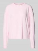 American Vintage Longsleeve mit geripptem Rundhalsausschnitt in Hellro...