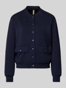 Soyaconcept Sweatjacke mit Druckknopfleiste Modell 'BANU' in Marine, G...