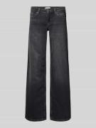 Only Wide Leg Jeans aus Baumwoll-Mix Modell 'JUDY' in Black, Größe L