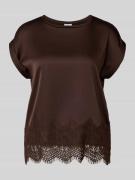 Vila T-Shirt mit Rundhalsausschnitt Modell 'ELLETTE' in Mittelbraun, G...