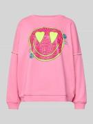 miss goodlife Oversized Sweatshirt mit Motiv-Print in Rosa, Größe L