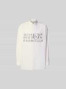 MM6 Maison Margiela Relaxed Fit Freizeithemd mit Brusttasche in Weiss,...