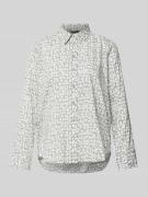 Tom Tailor Regular Fit Hemdbluse mit Allover-Muster in Beige, Größe 38