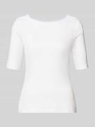 comma T-Shirt mit 1/2-Ärmel in Weiss, Größe 34