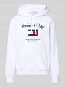 Tommy Hilfiger Regular Fit Hoodie aus Baumwoll-Mix in Weiss, Größe L