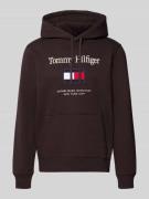 Tommy Hilfiger Regular Fit Hoodie aus Baumwoll-Mix in Schoko, Größe L