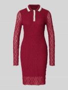 Marc Cain Slim Fit Kleid mit Polokragen in Kirsche, Größe 34
