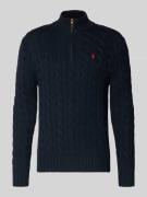 Polo Ralph Lauren Regular Fit Troyer aus reiner Baumwolle in Marine, G...