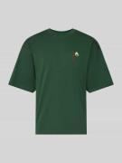 WOODBIRD T-Shirt mit Label-Detail Modell 'Beam' in Dunkelgruen, Größe ...