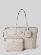 Guess Handtasche mit Allover-Logo-Print Modell 'Power Play' in Beige, ...