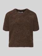 Mango Regular Fit Pullover mit Woll-Anteil Modell 'Tosca' in Dunkelbra...