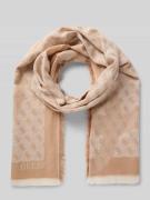 Guess Schal mit Logo-Muster Modell 'ERICA' in Beige, Größe 1