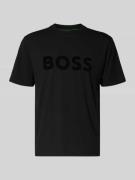 BOSS Green Regular Fit T-Shirt aus Baumwoll-Mix Modell 'ICONIC' in Bla...