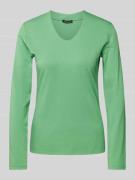 More & More Longsleeve mit V-Ausschnitt in Gruen, Größe 46