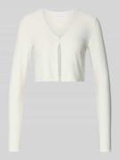 Jake*s Cocktail Bolero mit gerippten Abschlüssen in Ecru, Größe 34