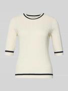 Christian Berg Woman Strickpullover mit gerippten Abschlüssen in Offwh...