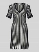 LIU JO SPORT Minikleid mit gerippten Abschlüssen in Black, Größe L