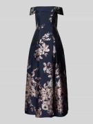 Adrianna Papell Abendkleid im Off-Shoulder-Look in Marine, Größe 36